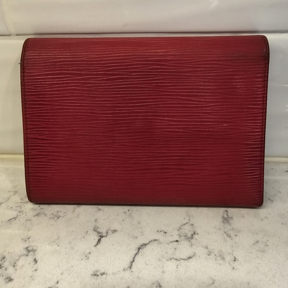 Louis Vuitton Red Epi leather Porte- Tressor Etui Papiers wallet - Picture 3 of 16